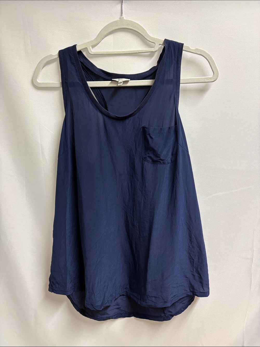 Joie 100% Silk Sleeveless Tank Top Navy Size XS